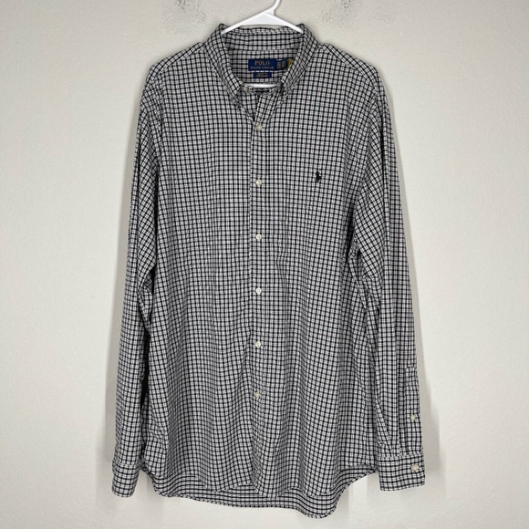 Polo Ralph Lauren Button Down Shirt Men's XXL Classic Fit Performance Gingham - Picture 1 of 11